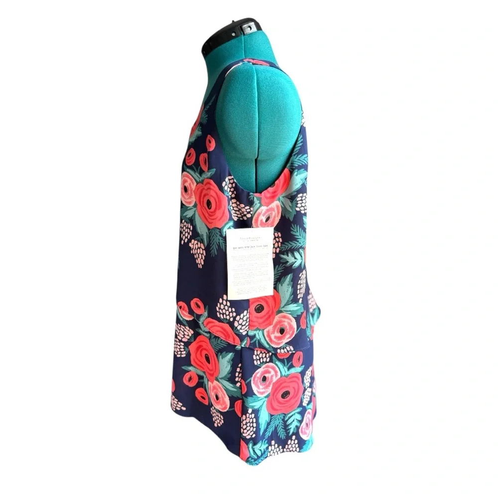 Rifle Paper Co. x Paper Crown Floral Top in Navy and  Pink - Picture 6 of 11